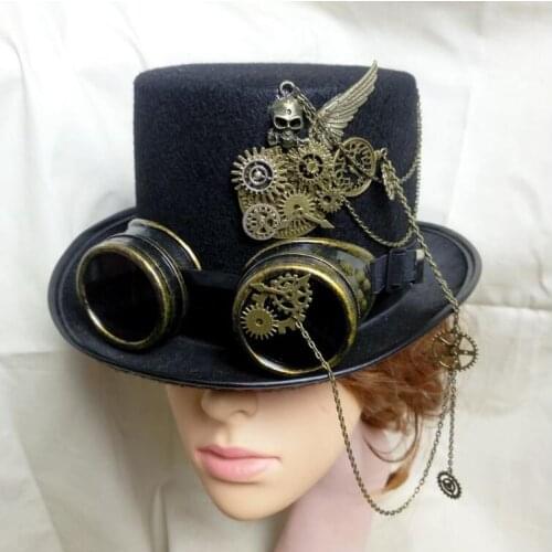 Gentleman hat Vintage Steampunk Medieval cap Gear Men Women