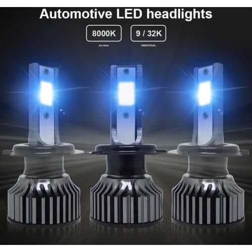 2PCS Car H7 LED Headlight Bulbs 12-24V Car LED Headlamp 8000K Ice Blue 8000LM Ultra Bright COB Headlights IP68 Waterproof Bulb