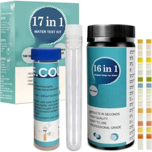 Drinking Water Test Strips,17 In1 Swimming Pool Test Kit Pool Test Strips,Chlorine,Bromine,PH & Water Hardness Test Kit CNIM Hot