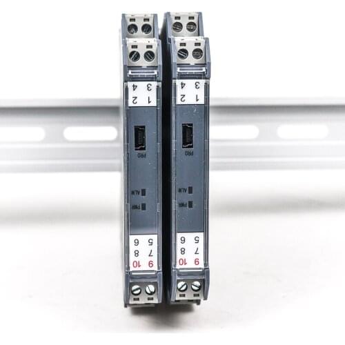 Accuracy level 0.05% temperature analog signal isolator 4 20ma pt100 temperature converter 1 in 2 out