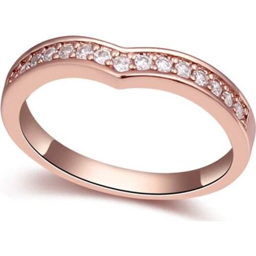 TRACYSWING Real Austrian Crystals Brand AAA Zirconia Micro Inlays Fashion Ring for women New Heart Th-110368