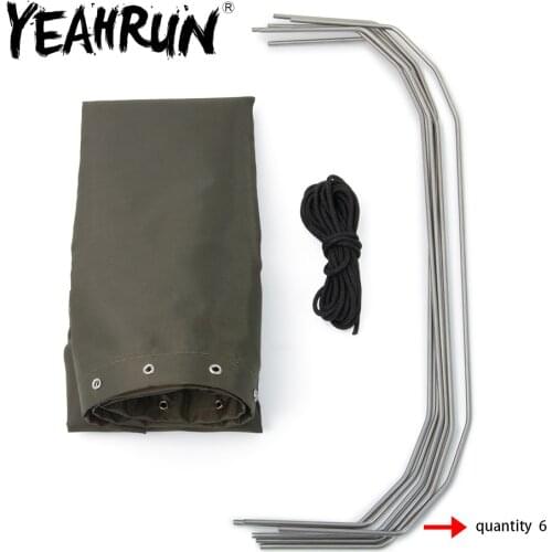 YEAHRUN Universal 1/10 RC Model Car Decoration Parts Simulation Mini Awning Waterproof Tarp Tent Shade Cloth with Bracket