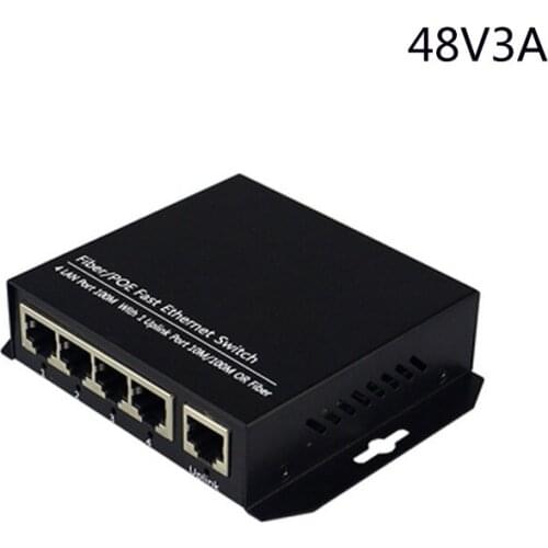 High quality 4 Ports 10/100Mbps IEEE802.3af PoE Switch Power Adapter 48V2A For CCTV Network POE IP Cameras NVR wireless AP