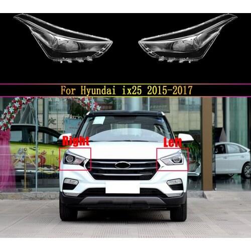 Bright Head Light Shade Shell Caps Front Headlamp Lamp Cover Lampshade Headlight For Hyundai ix25 2015 2016 2017