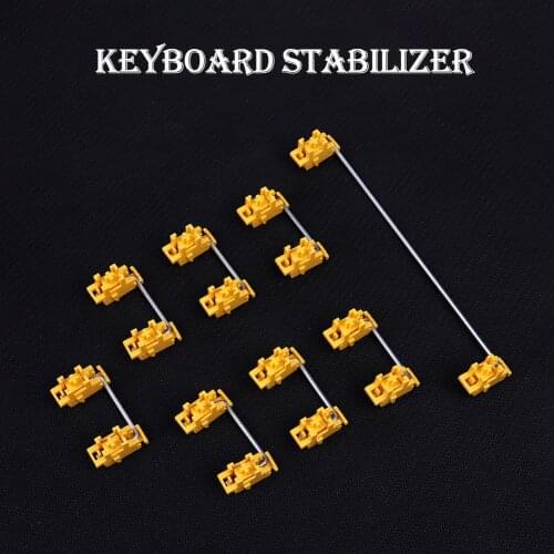 Yellow Stabilizers Satellite Switch 7x2Ux6.25U GK64/GH60/RK61 Mechanical Keyboard Screw Stabilizers