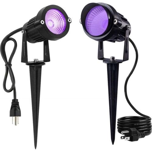 1/2PCS LED UV Black Light Outdoor Ultraviolet Landscape Spotlight Waterproof Garden Spotlights With Ground Stake Lawn Lights