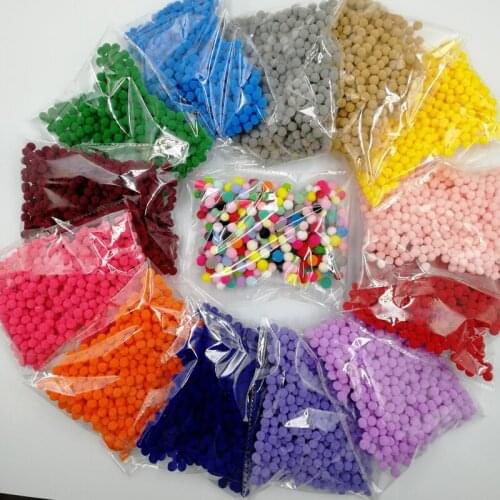 100pcs/bag Kids DIY Pompoms Toy Craft Supplies Mini Fluffy Pompon 10/15/20/25mm Pom Poms Christmas Home Decoration Accessories