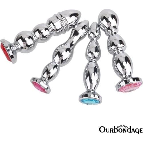 Ourbondage 4 Type Stainless Steel Anal Dilator For Woman Men Gay Massager Butt Plug Sex Toys