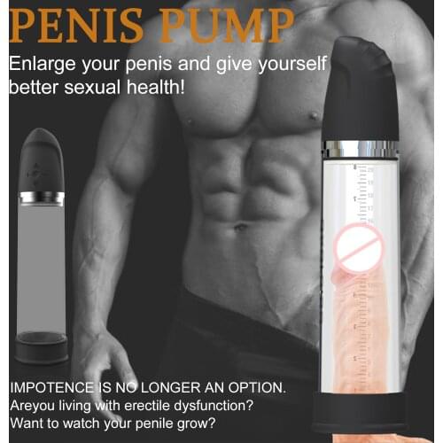 Automatic Penis Pump Penis Enlarger USB Recharge Electric Penis Enlargement Extender Vacuum Dick Trainer Pump Sex Toys for Men