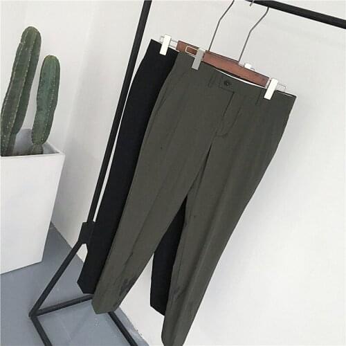 Free Shipping 2018 Autumn Slim Extra Long Pants For Tall and Thin Man Korean Fashion 120cm Pencil Pants Male Army Green Trousers