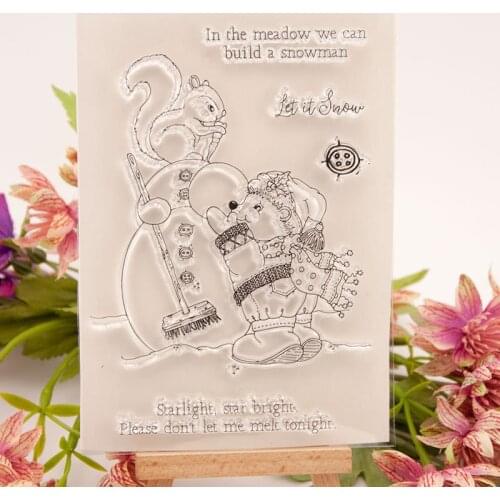 Build a Snowman Silicone Clear Transparent Stamp and Cutting Dies Scrapbooking christmas stamps