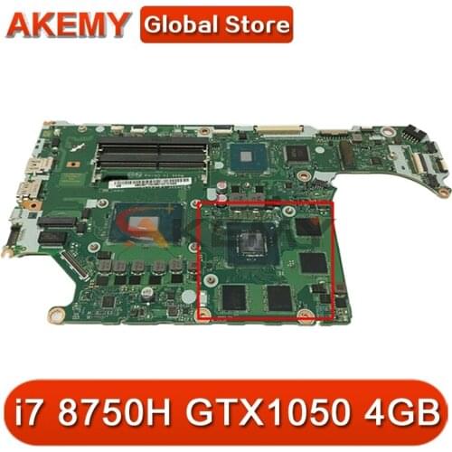 For ACER AN515-52 AN515 Laptop motherboard DH5VF LA-F952P CPU i7 8750H GPU GTX10504GB Test OK Mainboard