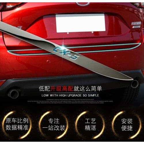 For Mazda CX-5 CX5 2017 2018 2019 2nd Gen refit rearguards trunk rear tail box trim Car styling
