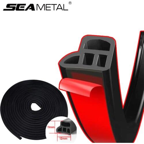 L-type Double Layer Auto Door Seal Strip Rubber Sealing Car Adhesive Stickers Noise Insulation Car Styling Mouldings Seals Strip