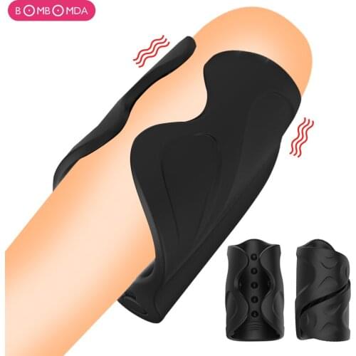 Glans Vibrator For Men Masturbator Cup Endurance Exercise Adult Sex Toys For Male Penis Glans Stimulator Massager Stamina Traine