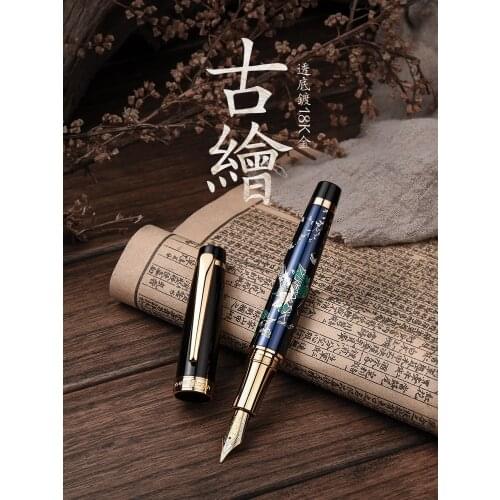 Hong Dian 1837 Elegant Pen Gift, Metal Calligraphy Pen ,Fountain Pen 2 Sizes Nib For Option