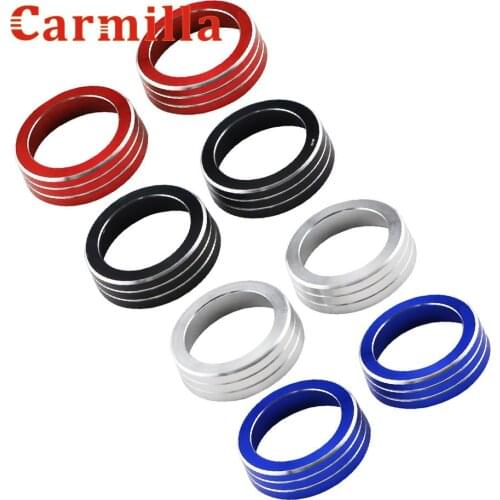 Carmilla 2Pcs/Set Aluminum Alloy AC Switch Buttons Cover Air Condition Control Knob Ring Trim for Honda Civic 10th 2016-2019