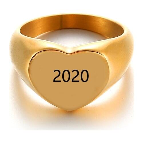 Custom Heart Name Rings for Women Stainless Steel Charm Personalized Finger Rings Engraved Romantic Anniversary Jewelry Gifts