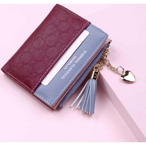 2021 Leather Wallets for Women Luxury Hasp Small Coin Pocket Purses Wallets Cards Holders Organizer Case Student ladies Clutch