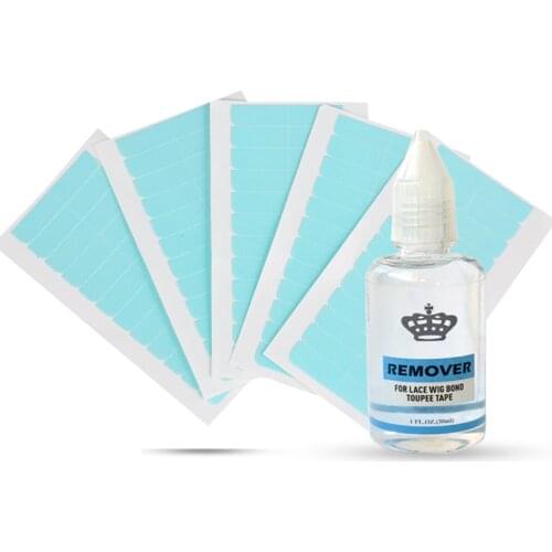 5 Sheets 60pcs Hair Tape Adhesive Glue 4cm*0.8cm Double Side Tape Waterproof For Lace Wig Hair Extension Tool