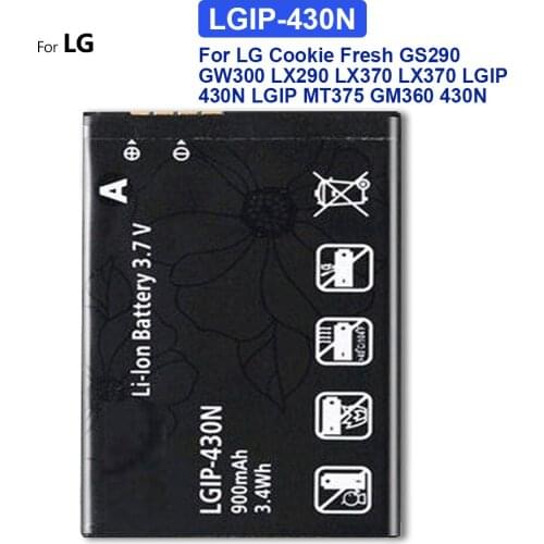 LGIP-430N Replacement Battery For LG Cookie Fresh GS290 GW300 LX290 LX370 LX370 LGIP 430N LGIP MT375 GM360 430N with Track Code
