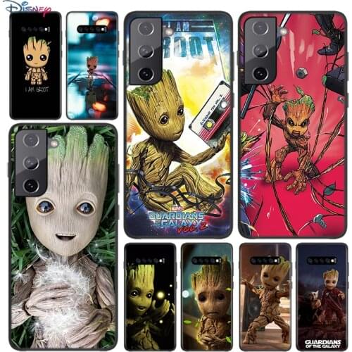 Soft Black Cover Baby Groot Cutest For Samsung Galaxy S21 S20 FE Ultra S10 S10e Lite S9 S8 S7 Edge Plus Phone Case