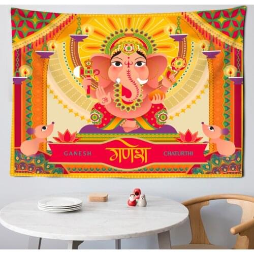 Customize Elephant Indian Mandala Tapestries Wall Hanging Decor Beach Towel Decoration for Livingroom Bedroom