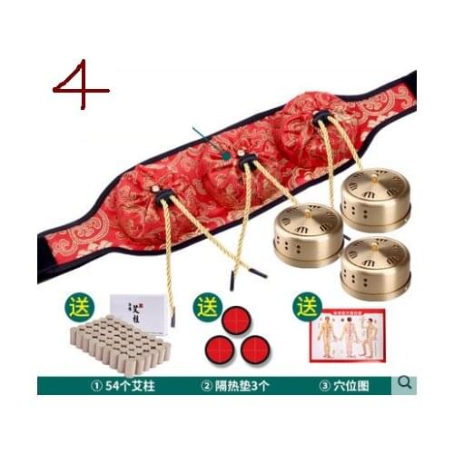 Smokeless Steel Copper Moxibustion Warming Moxa Box Cervical spine Lumbar vertebrae neck waist shoulder joint massage + 54 moxa