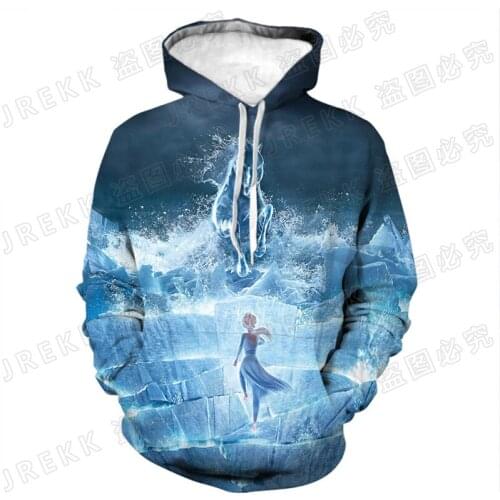 3D Print New Fashion Disney Movie Frozen Children Hoodies Streetwear Men Women Sweetshirts Autumn Oversized Women Clothing