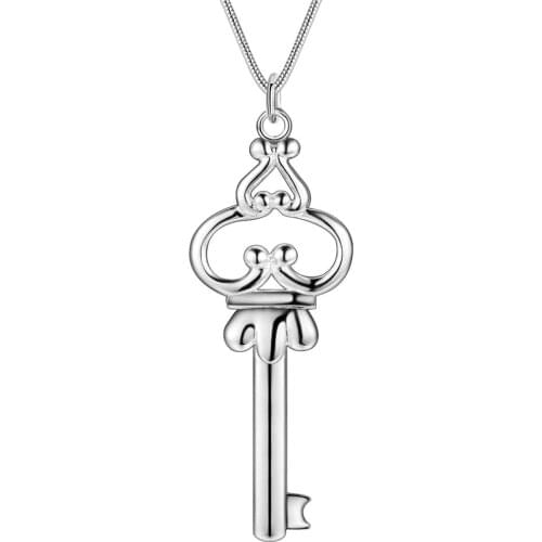 Wholesale Charm Silver Color Pendants For Women Fashion Jewelry Necklace Lady Fashion Jewelry Pendant Smart Key AN158