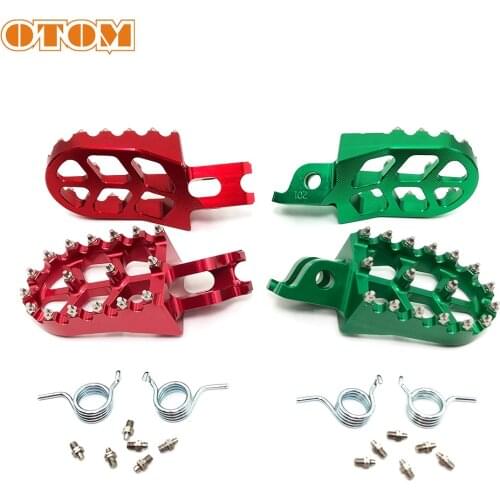OTOM Motorcycle Accessories CNC Foot Pegs Footrest Front Footpegs Rests Pedals For KAWASAKI KX250F KX250 KX450F KX450 KLX450R