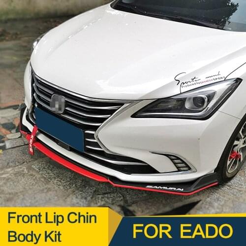 Front Bumper Spoiler Protector Plate Lip Body Kit Carbon Surface Chin Shovel Contrast Color Design For Changan Eado 2018-2019