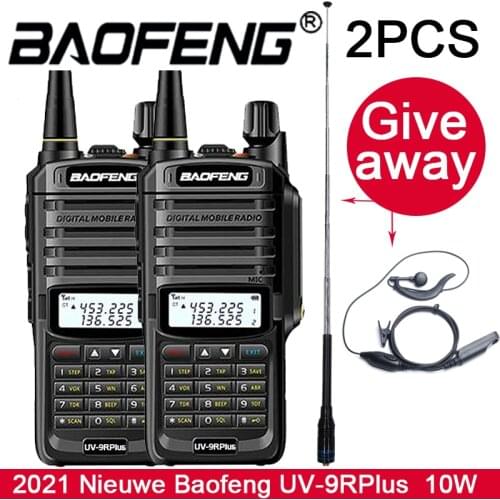 2pcs Baofeng UV-9RPlus Impermeabile IP67 Walkie talkie Di Alta Potenza a due vie Radio VHF UHF Radio Portatile Walkie talkie Uv9
