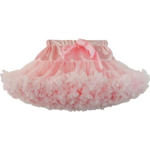 Baby Girls Adult Pink Tutu Skirts Children Kids Fluffy Pettiskirt Princess Dance Skirts Baby Girls Net Veil Tutus with Ribbon