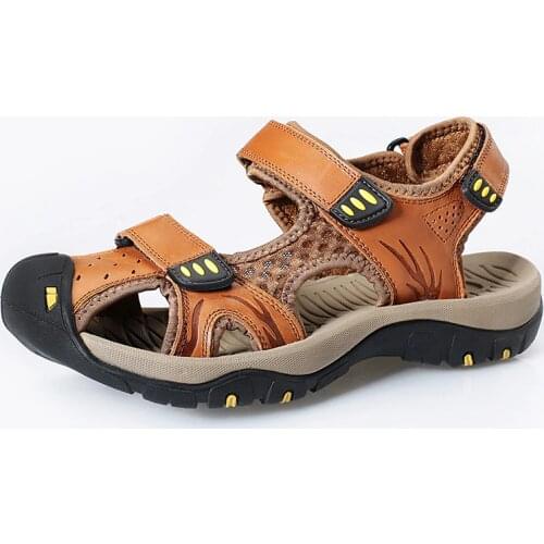 High Quality new Shoes man shose Summer Comfortable Fashion Summer Leisure Beach Men Leather Sandals Sandals Beach Soft Lo