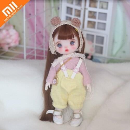 Xiaomi 17cm BJD Doll Handmade Makeup Doll Movable Joint Barbie Princess Girl Toy Desktop Ornament Girl Jewelry Doll Best Gift