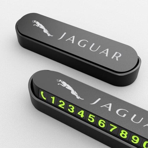Car Styling Temporary Parking Card Phone Number Card Plate Park Stop for Jaguar XF XE XJ F-Pace X-Type S-Type F-Type E-Pace XK