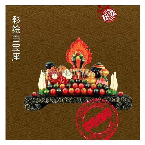 Tantric /Buddhist dharma adder / for the wealth of blessings and wisdom / hand painted hundreds of throne 15 inch