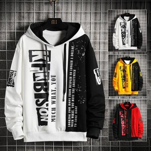 New Men Sweatshirts Hoodie Men Tops Spring and Autumn Street Men Wear Japanese Hip-Hop Casual Fashion Loose Hoodies
