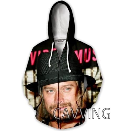 CAVVING 3D Print Kid-rock Band Zipper Hoodies Zip Up Hooded Sweatshirt Harajuku Hoodie Sweatshirt for Men/women