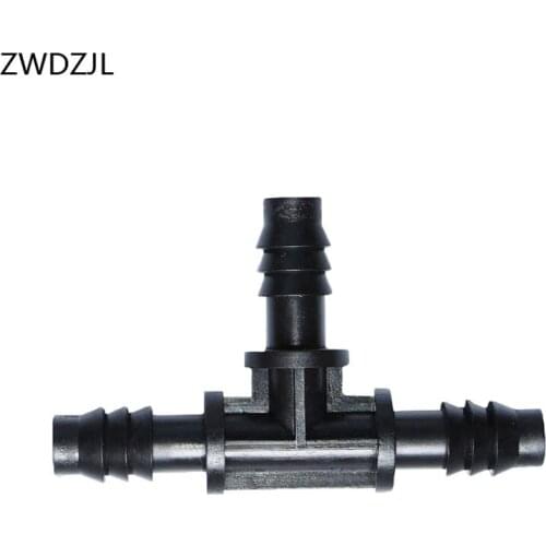 Garden irrigation tee 3/8 irrigation connector hose barbed tee 8/11 3 way connector water divider 50pcs
