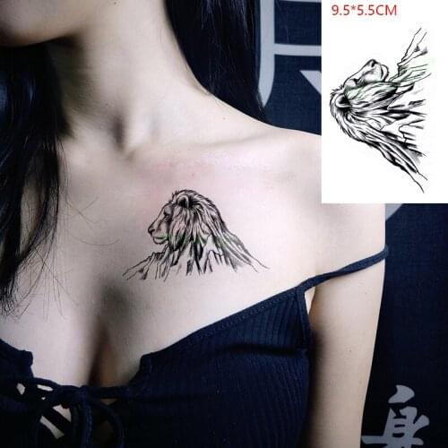 Waterproof Temporary Tattoo Sticker Ferocious lion The body art Flash Tatoo Fake Tatto for Woman Men