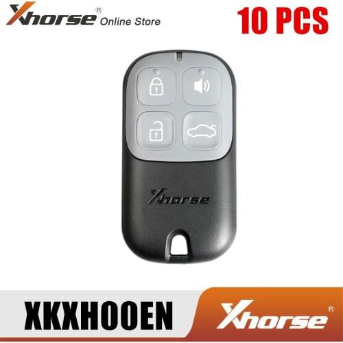 XHORSE XKXH00EN Wired Universal Remote Key Shell 4 Buttons English Version 10pcs/Lot