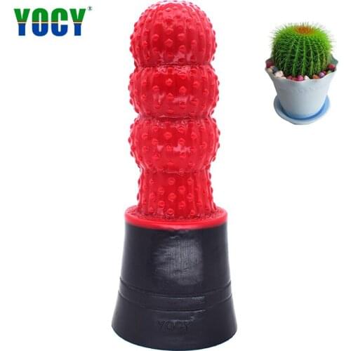 YOCY 2020 New Plant Flower Butt Plug Cactus Silicone Sex Massager Anal Plug Knot Sucker Dildos Huge Women Anal Toys Sexy Shop