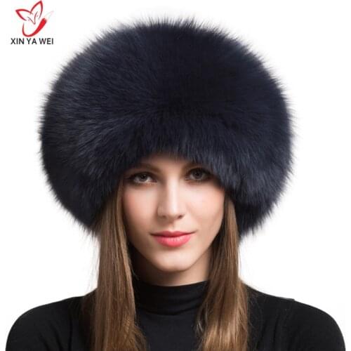 100% Real Fox Fur Hat Women Hat Thick Fur Hat Winter Warm Hat Female Fashion Women Winter Hat Headwear Hat ladies hats