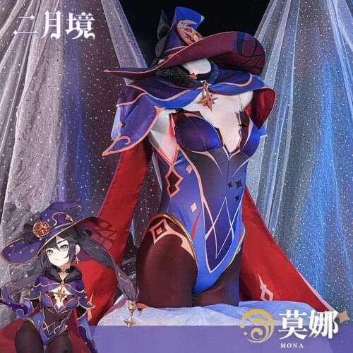 Original God Cos Clothing Mona Magician Cosplay Costume Female Horoscope Loli Game Set Halloween Cosplay