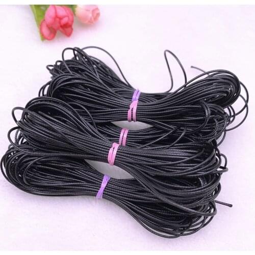 0.5-2.5mm Black Waxed Cord Waxed Thread Cord String Strap Necklace Rope Beads for Jewelry Making DIY Bracelet Accessories