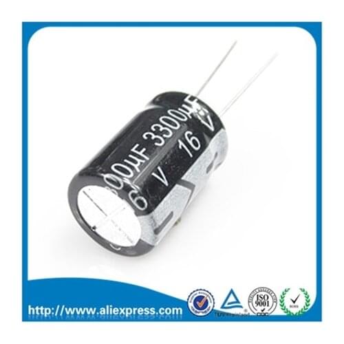 10PCS 16V 3300UF Aluminum Electrolytic Capacitor 3300UF 16V Size 13*21MM 16 V / 3300 UF Electrolytic Capacitor