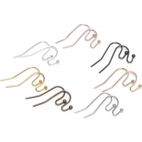 100pcs/lot 21*16mm Gold Bronze Earring Hooks Ear Clasps Findings Earring Wires For Jewelry Making Diy Supplies Wholesale