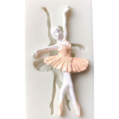 3D DIY Ballet Girl Dancer Molds Chocolate Fondant Cake Mold Bakeware Cake Decorating Tools Sugarcraft Baking Dish